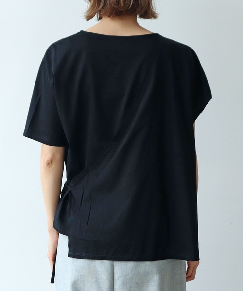 yuni(ユニ )の「スピンギザコットン カシュクールプルオーバー(Tシャツ/カットソー・レディース・ブラック/ブルー/グレー・FREE)」の21枚目の写真
