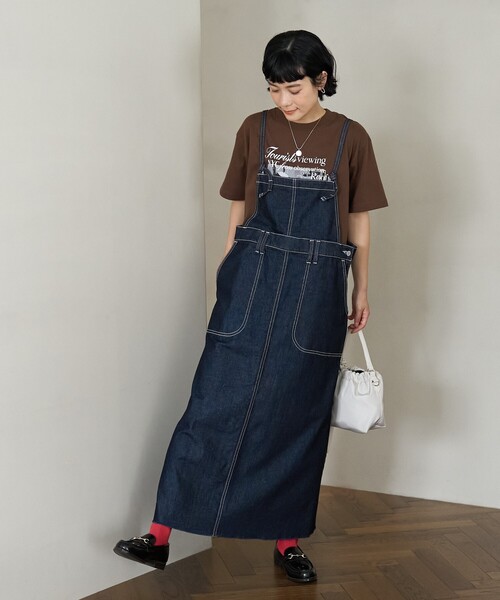 未使用 FREAK'S STORE（F）別注サロペットスカート FREAK'S STORE/ベルト付き ナイロン サロペットスカート