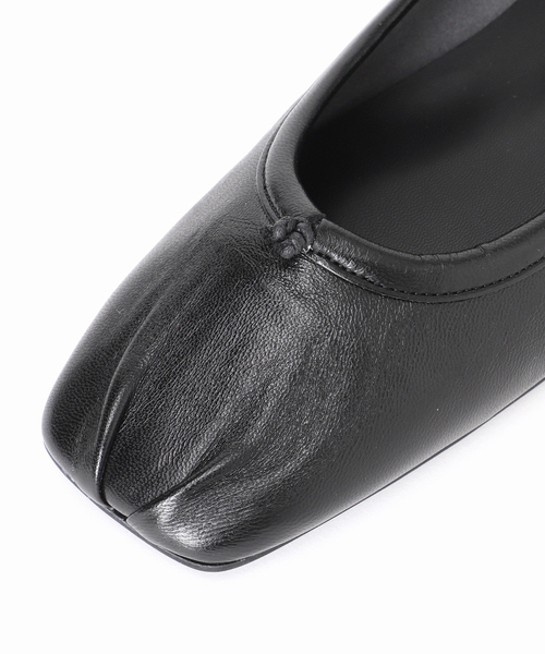 GRISE レザースクエアプリーツフラット ル タロン LE TALON 《追加》GRISEレザースクエアプリーツ