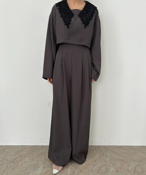 Big collar setup（パンツドレス）｜et.UNiVER（エトユニベール）の