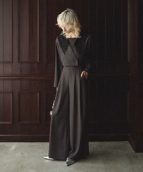 et.UNiVER パンツドレス et.UNiVER パンツドレス Frill laverd sleeve dress : ZOZOTOWN