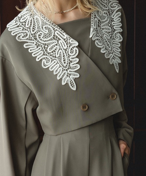 Big collar setup（パンツドレス）｜et.UNiVER（エトユニベール）の