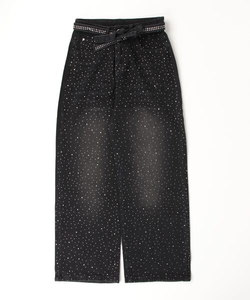 Dream garden(ドリームガーデン)の「キラキララインストーンデニムパンツ(デニムパンツ・レディース・ブラック/ブルー・M/L/2XL/4XL/3XL/XL/5XL/S)」の13枚目の写真