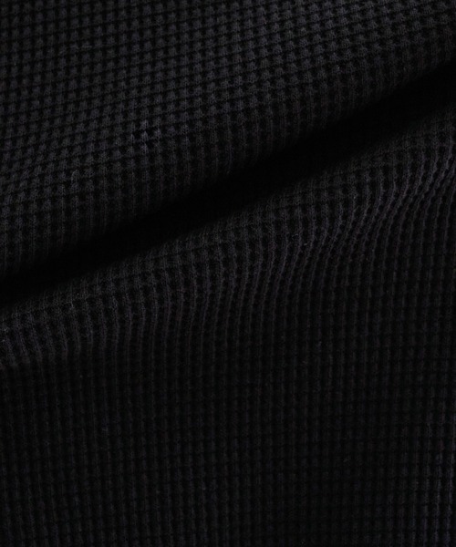 epnok（エプノック）の「ワッフルヘンリーネック半袖Tee（Tシャツ/カットソー・メンズ・グレー/ブラック/ブラック系その他・SMALL/MEDIUM/LARGE）」の10枚目の写真