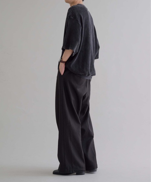 epnok（エプノック）の「ワッフルヘンリーネック半袖Tee（Tシャツ/カットソー・メンズ・グレー/ブラック/ブラック系その他・SMALL/MEDIUM/LARGE）」の17枚目の写真