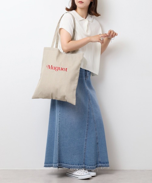FUNALIVE（ファンアライブ）の「コットン風合いロゴ刺繍トート（トートバッグ・レディース・ピンク/ブルー/ブラック/キナリ/グリーン・FREE）」の14枚目の写真