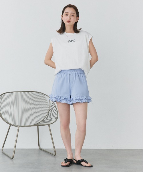 ad thie(アドティエ)の「ヘムフリル ショートパンツ(その他パンツ・レディース・ブラック/ブルー・FREE)」の19枚目の写真