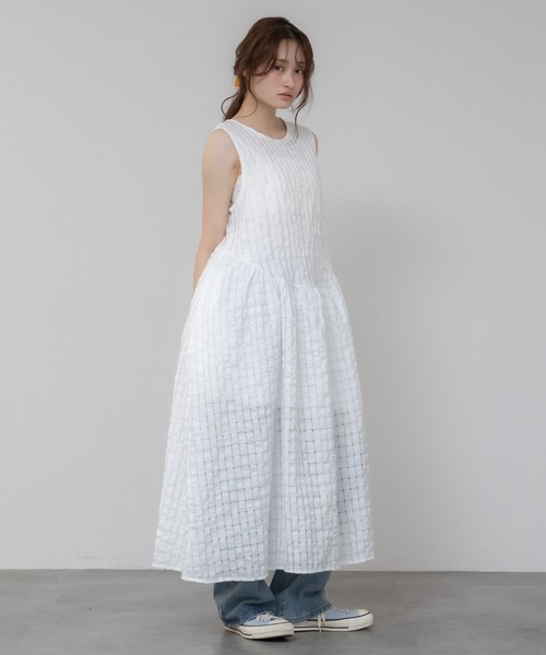 【mag.byc】ジャカードボリュームワンピース ジャガードボリュームワンピース / ミドル丈 ロング丈 夏服 春服 秋服