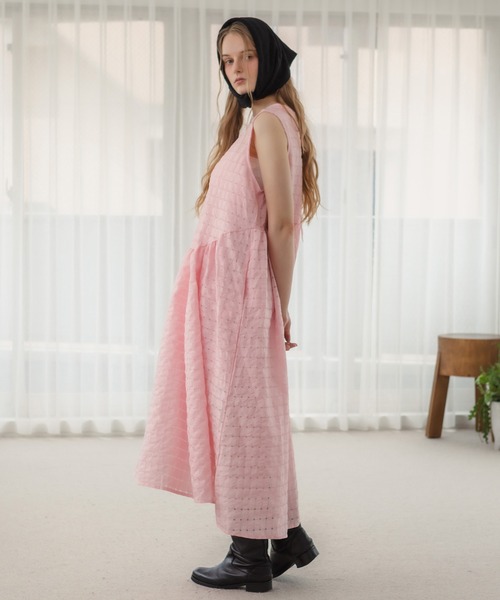 ジャガードボリュームワンピース / ミドル丈 ロング丈 夏服 春服 秋服