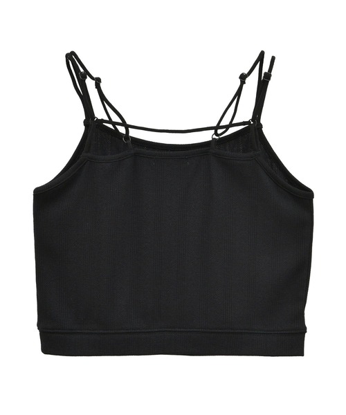 earth music&ecology（アースミュージックアンドエコロジー）の「ダブルストラップパターンメッシュキャミソール（キャミソール・レディース・その他14/ブラック/オフホワイト・M/S）」の20枚目の写真