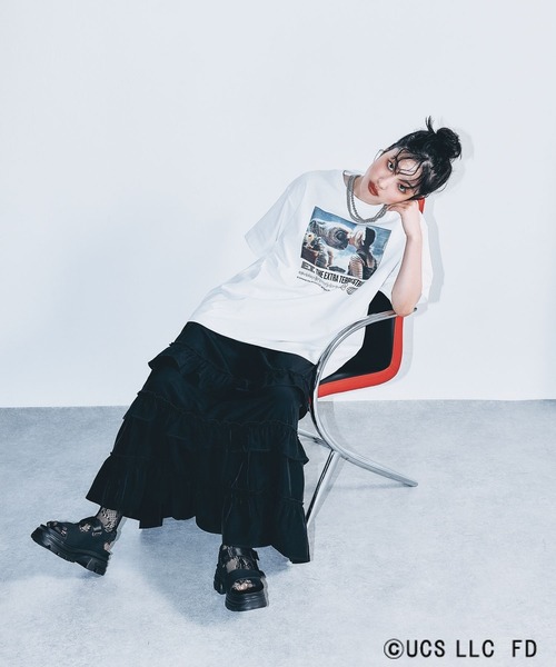 LEPSIM(レプシィム)の「【CINEMA/シネマ】アソートプリントT 570278(Tシャツ/カットソー・レディース・チャコールグレー/ホワイト/ホワイト系その他/ブルー・FREE)」の11枚目の写真