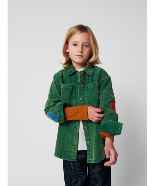 BOBO CHOSES(ボボショーズ)の「Bobo Joker corduroy shirt(シャツ/ブラウス・キッズ・グリーン・12-13y/2-3YEAR/4-5YEAR/6-7YEAR/8-9y/10-11y)」の2枚目の写真