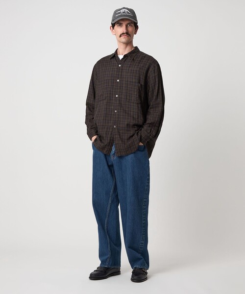 Steven Alan（スティーブンアラン）の「＜Steven Alan＞ ガーゼ マドラスチェック レギュラーカラー シャツ LOOSE（シャツ/ブラウス・メンズ・オリーブ/ネイビー・XL/L/M/S）」の5枚目の写真