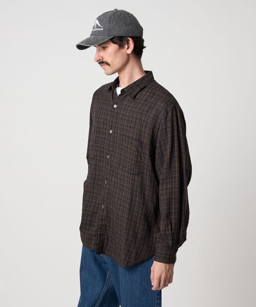 Steven Alan（スティーブンアラン）の「＜Steven Alan＞ ガーゼ マドラスチェック レギュラーカラー シャツ LOOSE（シャツ/ブラウス・メンズ・オリーブ/ネイビー・XL/L/M/S）」の15枚目の写真