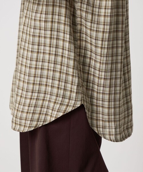 Steven Alan（スティーブンアラン）の「＜Steven Alan＞ ガーゼ マドラスチェック レギュラーカラー シャツ LOOSE（シャツ/ブラウス・メンズ・オリーブ/ネイビー・XL/L/M/S）」の18枚目の写真