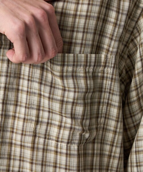 Steven Alan（スティーブンアラン）の「＜Steven Alan＞ ガーゼ マドラスチェック レギュラーカラー シャツ LOOSE（シャツ/ブラウス・メンズ・オリーブ/ネイビー・XL/L/M/S）」の22枚目の写真