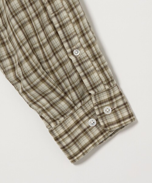 Steven Alan（スティーブンアラン）の「＜Steven Alan＞ ガーゼ マドラスチェック レギュラーカラー シャツ LOOSE（シャツ/ブラウス・メンズ・オリーブ/ネイビー・XL/L/M/S）」の13枚目の写真