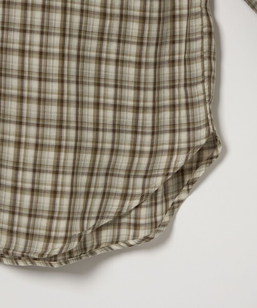 Steven Alan（スティーブンアラン）の「＜Steven Alan＞ ガーゼ マドラスチェック レギュラーカラー シャツ LOOSE（シャツ/ブラウス・メンズ・オリーブ/ネイビー・XL/L/M/S）」の14枚目の写真