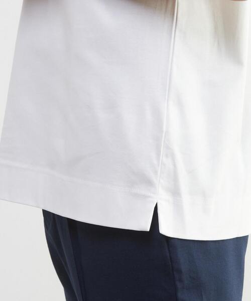 MEN'S MELROSE（メンズメルローズ）の「マーセライズドスムース キーネックTシャツ（Tシャツ/カットソー・メンズ・ベージュ/ブラック/ホワイト・3/4/2）」の9枚目の写真