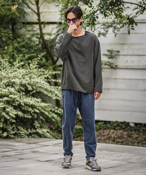 美品WEWILL ブラック ルーズ スウェット 3 ルーズ グラフィック ライン