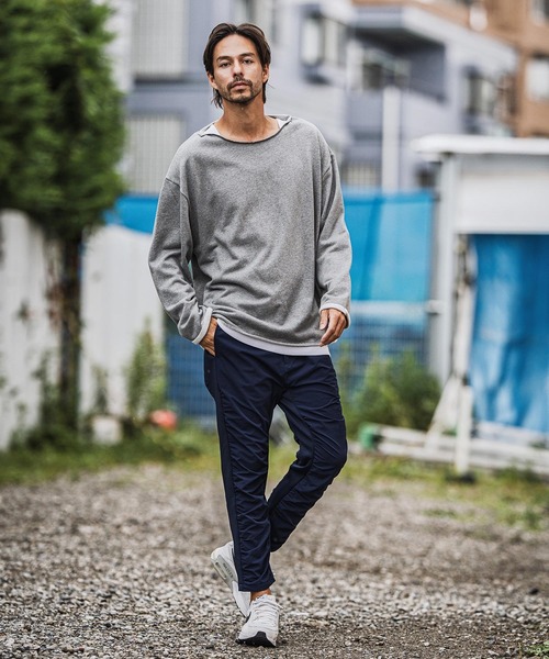 CAMBIO（カンビオ）の「msw1712-ボートネックルーズシルエット裏毛スウェットプルオーバー（スウェット・メンズ・ブラック/グレー/チャコール・S/M/L）」の19枚目の写真