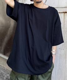 DOUBLE STEAL（ダブルスティール）の「COOL＆UVCUT　USAコットンビックサイズ半袖Tシャツ（Tシャツ/カットソー）」