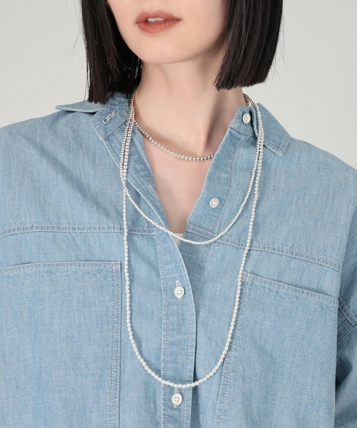 【柳橋唯さんYouTube紹介アイテム】ナバホパール風ネックレス120cm BABYLONE ネックレス 「柳橋唯さんYouTube紹介アイテム」ナバホ