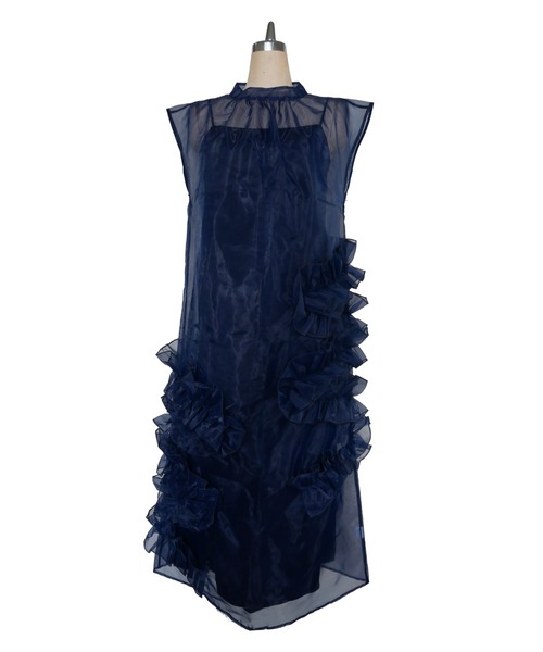 My shawty(マイシャウティー)の「organdy volume dress(ドレス・レディース・ブラック/ネイビー/グリーン・MEDIUM/SMALL)」の13枚目の写真