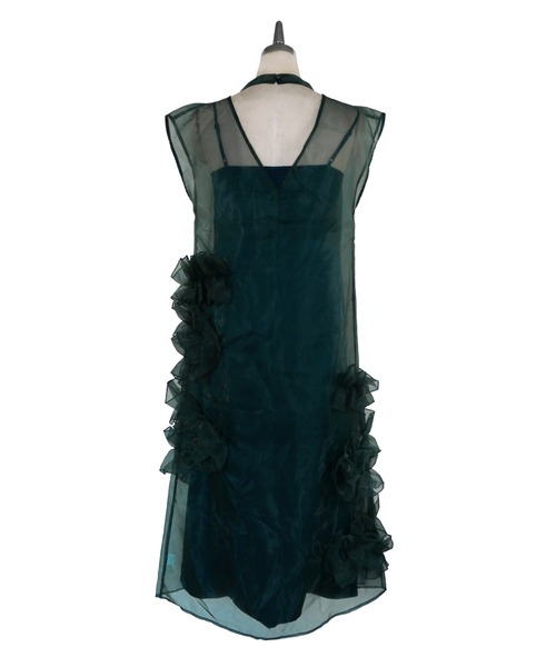 My shawty(マイシャウティー)の「organdy volume dress(ドレス・レディース・ブラック/ネイビー/グリーン・MEDIUM/SMALL)」の18枚目の写真
