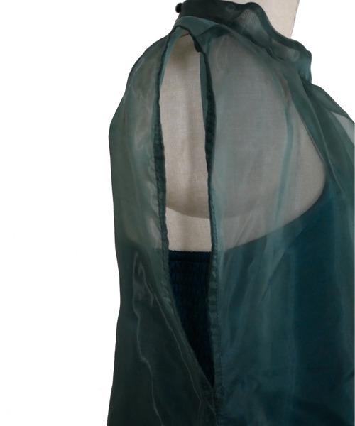 My shawty(マイシャウティー)の「organdy volume dress(ドレス・レディース・ブラック/ネイビー/グリーン・MEDIUM/SMALL)」の19枚目の写真