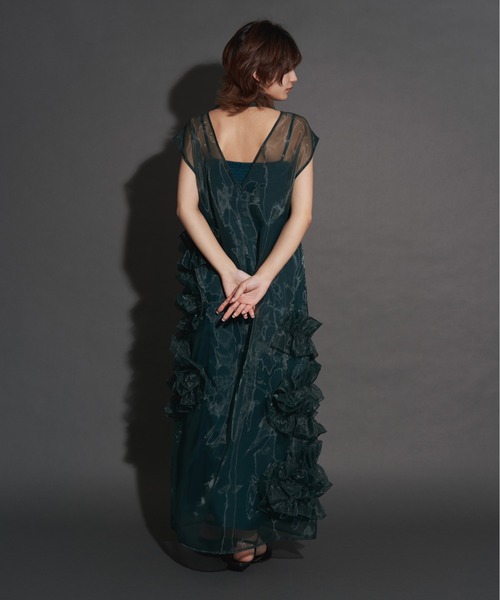 My shawty(マイシャウティー)の「organdy volume dress(ドレス・レディース・ブラック/ネイビー/グリーン・MEDIUM/SMALL)」の8枚目の写真
