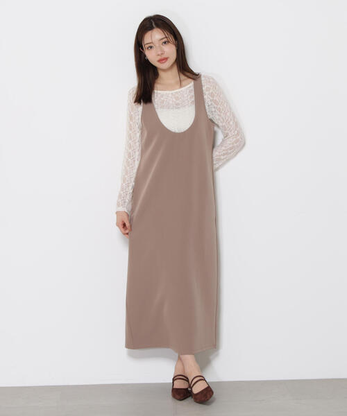 PROPORTION BODY DRESSING（プロポーションボディドレッシング）の「Ｕネックジャンスカ　ＳＥＴＵＰ / 1215240804（ワンピース・レディース・ブラウン系その他/ブラック・MEDIUM/P/S）」の2枚目の写真