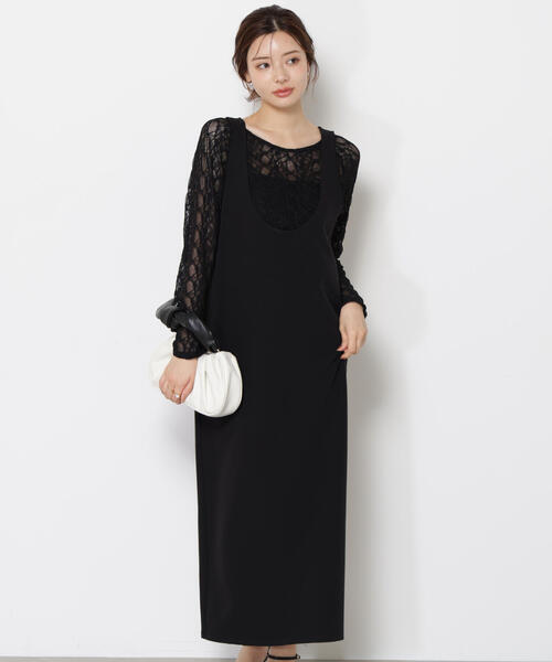 PROPORTION BODY DRESSING（プロポーションボディドレッシング）の「Ｕネックジャンスカ　ＳＥＴＵＰ / 1215240804（ワンピース・レディース・ブラウン系その他/ブラック・MEDIUM/P/S）」の5枚目の写真