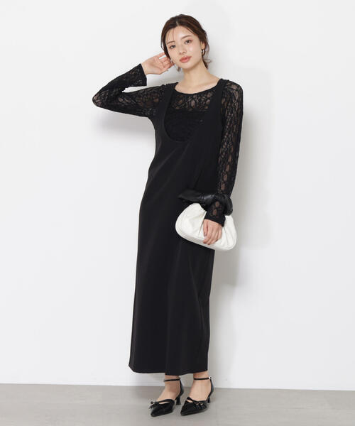 PROPORTION BODY DRESSING（プロポーションボディドレッシング）の「Ｕネックジャンスカ　ＳＥＴＵＰ / 1215240804（ワンピース・レディース・ブラウン系その他/ブラック・MEDIUM/P/S）」の9枚目の写真