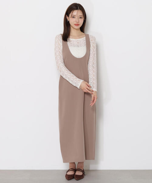 PROPORTION BODY DRESSING（プロポーションボディドレッシング）の「Ｕネックジャンスカ　ＳＥＴＵＰ / 1215240804（ワンピース・レディース・ブラウン系その他/ブラック・MEDIUM/P/S）」の16枚目の写真