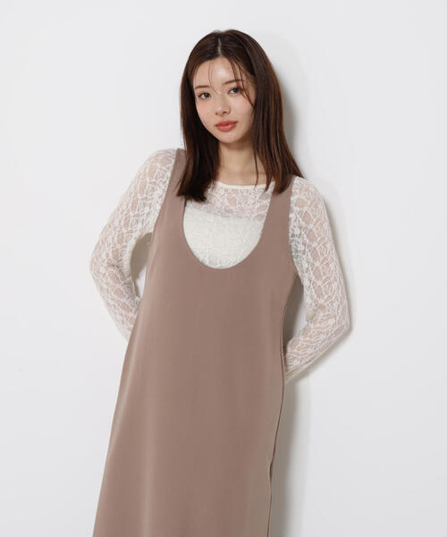 PROPORTION BODY DRESSING（プロポーションボディドレッシング）の「Ｕネックジャンスカ　ＳＥＴＵＰ / 1215240804（ワンピース・レディース・ブラウン系その他/ブラック・MEDIUM/P/S）」の20枚目の写真