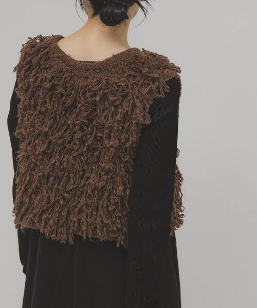 KBF(ケイビーエフ)の「ループニットベスト(ベスト・レディース・チャコールグレー/ベージュ/グレー/ブラウン・ONE)」の22枚目の写真