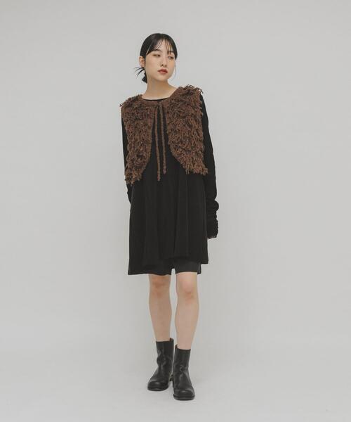 KBF(ケイビーエフ)の「ループニットベスト(ベスト・レディース・チャコールグレー/ベージュ/グレー/ブラウン・ONE)」の21枚目の写真