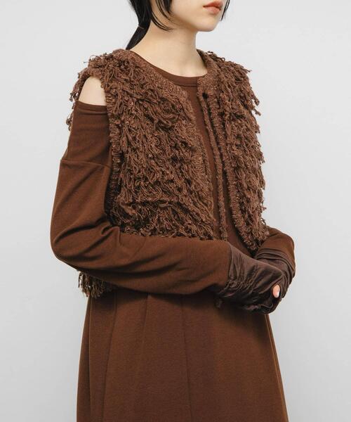 KBF(ケイビーエフ)の「ループニットベスト(ベスト・レディース・チャコールグレー/ベージュ/グレー/ブラウン・ONE)」の20枚目の写真