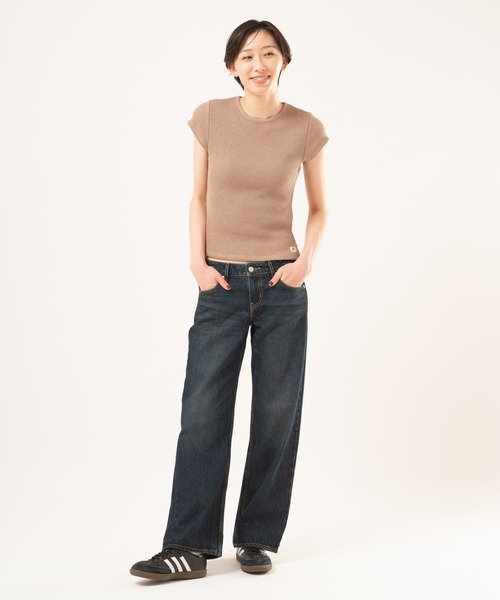Levi's(リーバイス)の「Levi's/リーバイス DRY GOODS ワッフルTシャツ(Tシャツ/カットソー・レディース・ベージュ・XS/S/M)」の6枚目の写真