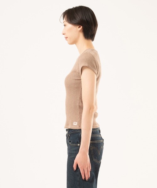 Levi's(リーバイス)の「Levi's/リーバイス DRY GOODS ワッフルTシャツ(Tシャツ/カットソー・レディース・ベージュ・XS/S/M)」の2枚目の写真