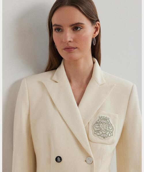 ブリオン ダブルブレステッド ジャカード ブレザー（テーラード