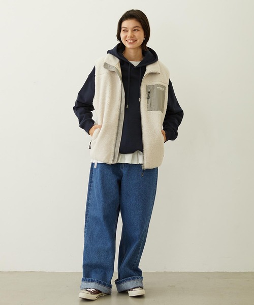 MILKFED.(ミルクフェド)の「MELTY CHERRY SWEAT HOODIE(パーカー・レディース・オフホワイト/ライトブルー/ネイビー・M/L)」の13枚目の写真