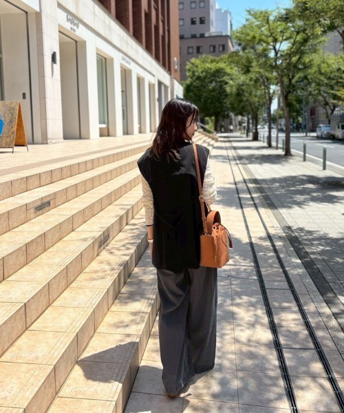 DONOBAN(ドノバン)の「【ANDRESD】nuance button gilet 結婚式 オケージョン セレモニー 二次会 同窓会 ベスト 羽織 パーティー お呼ばれ会(その他トップス・レディース・グレイッシュベージュ/グレー/ブラック・M)」の8枚目の写真