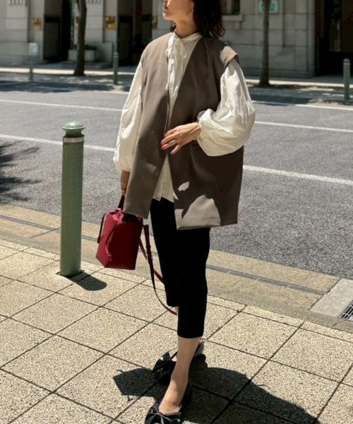 DONOBAN(ドノバン)の「【ANDRESD】nuance button gilet 結婚式 オケージョン セレモニー 二次会 同窓会 ベスト 羽織 パーティー お呼ばれ会(その他トップス・レディース・グレイッシュベージュ/グレー/ブラック・M)」の11枚目の写真