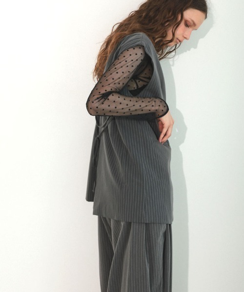 DONOBAN(ドノバン)の「【ANDRESD】nuance button gilet 結婚式 オケージョン セレモニー 二次会 同窓会 ベスト 羽織 パーティー お呼ばれ会(その他トップス・レディース・グレイッシュベージュ/グレー/ブラック・M)」の20枚目の写真
