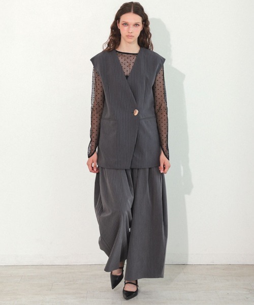DONOBAN(ドノバン)の「【ANDRESD】nuance button gilet 結婚式 オケージョン セレモニー 二次会 同窓会 ベスト 羽織 パーティー お呼ばれ会(その他トップス・レディース・グレイッシュベージュ/グレー/ブラック・M)」の21枚目の写真