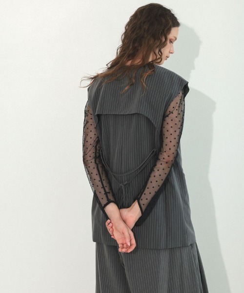 DONOBAN(ドノバン)の「【ANDRESD】nuance button gilet 結婚式 オケージョン セレモニー 二次会 同窓会 ベスト 羽織 パーティー お呼ばれ会(その他トップス・レディース・グレイッシュベージュ/グレー/ブラック・M)」の22枚目の写真
