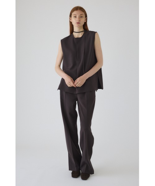 RIM.ARK(リムアーク)の「W cloth string tops ダブルクロスストリングトップス(シャツ/ブラウス・レディース・ダークブラウン/ブルー/ブラック・FREE)」の2枚目の写真