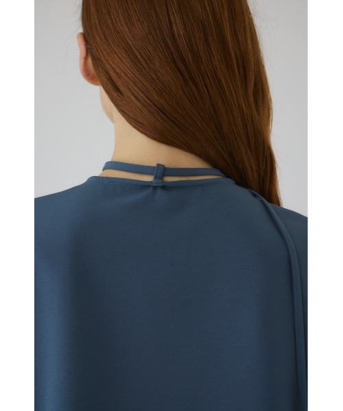 RIM.ARK(リムアーク)の「W cloth string tops ダブルクロスストリングトップス(シャツ/ブラウス・レディース・ダークブラウン/ブルー/ブラック・FREE)」の4枚目の写真